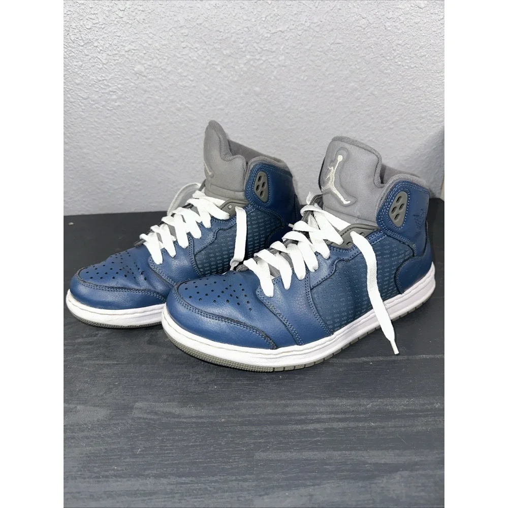 2013 Nike Air Jordan Prime 5/Size 9‎ Gray Blue High Top Sneaker 429489-403 EUC